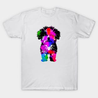 Bichon Frisé Puppy Dog Colorful Spray Paint T-Shirt